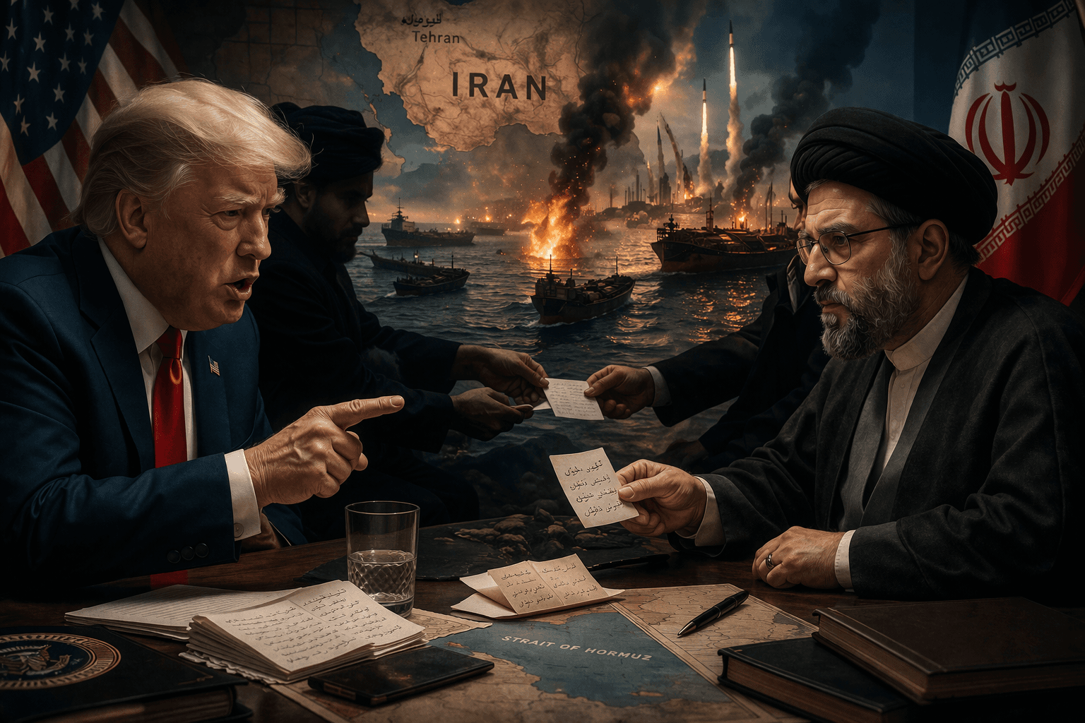 Armistițiul cu Iranul, decis pe bilețele și acceptat în ultimul moment de Trump